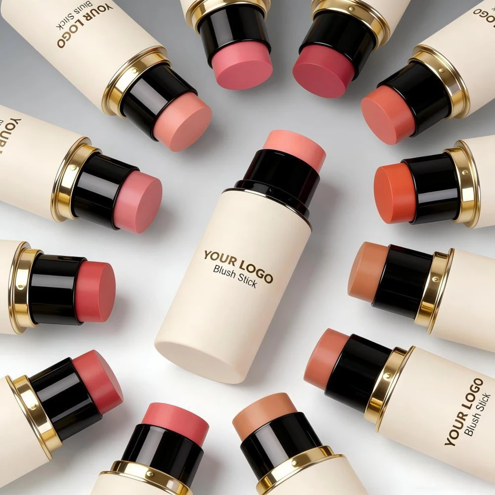 Custom Logo 13colors Blush&Highlighter&Contour Stick Private Label Velvet Texture Portable Matte Easy To Wear Makeup Vegan