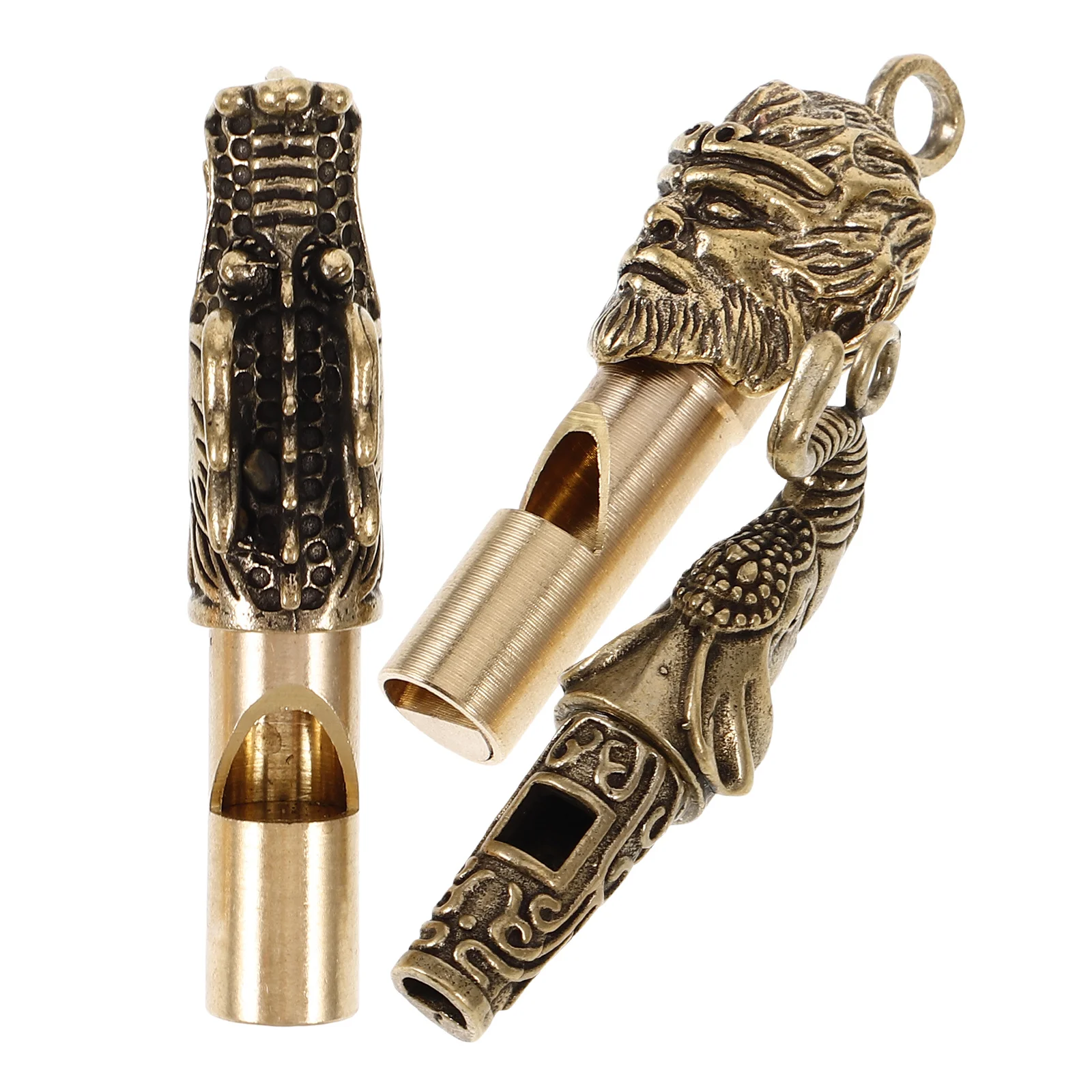 LLavero de cobre de 3 uds., Mini silbato de emergencia portátil para acampar al aire libre, senderismo, silbato de supervivencia, regalo deportivo de supervivencia