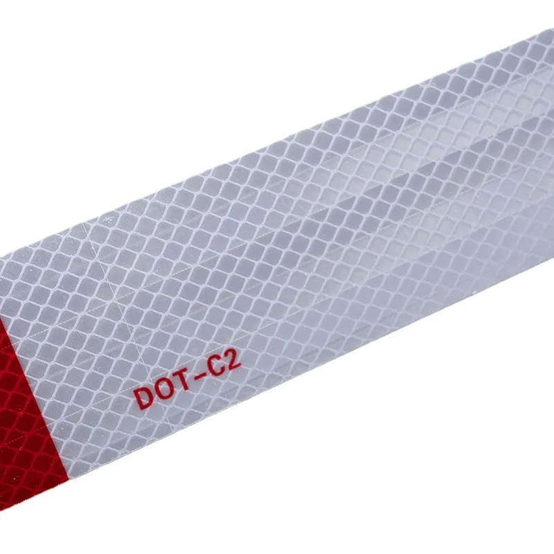 DOT-C2เทปสะท้อนแสงสีแดงและสีขาวสติกเกอร์รถบรรทุกรถฟิล์ม PET