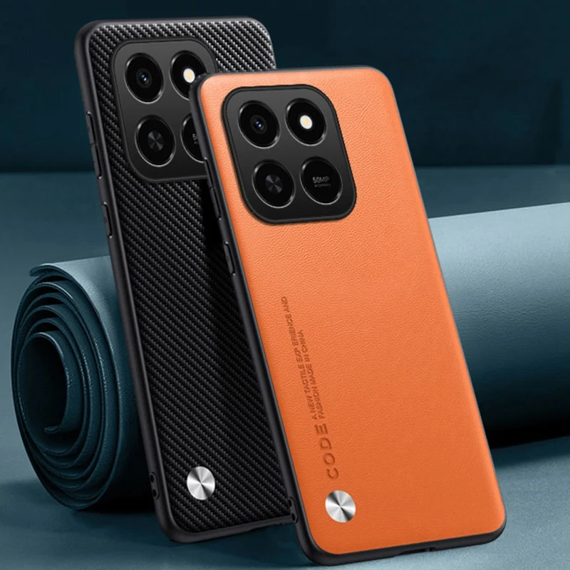 

EUCAGR Роскошный чехол из искусственной кожи для Honor 400 Smart 5G, задняя крышка, силиконовый чехол с полной защитой для Honor X7D HonorX7D