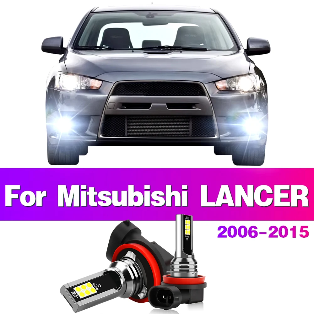 LED H8 H11 H16JP Car Front Fog Light Lamp For Mitsubishi LANCER 2006 2007 2008 2009 2010 2011 2012 2013 2014 2015 Auto Accessory