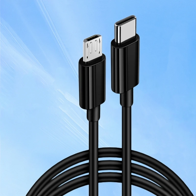 Kabel OTG USB Mikro Tipe C untuk Kabel USB Tipe C Mikro Kabel Data Pengisi Daya Cepat Jantan Jantan H7JF