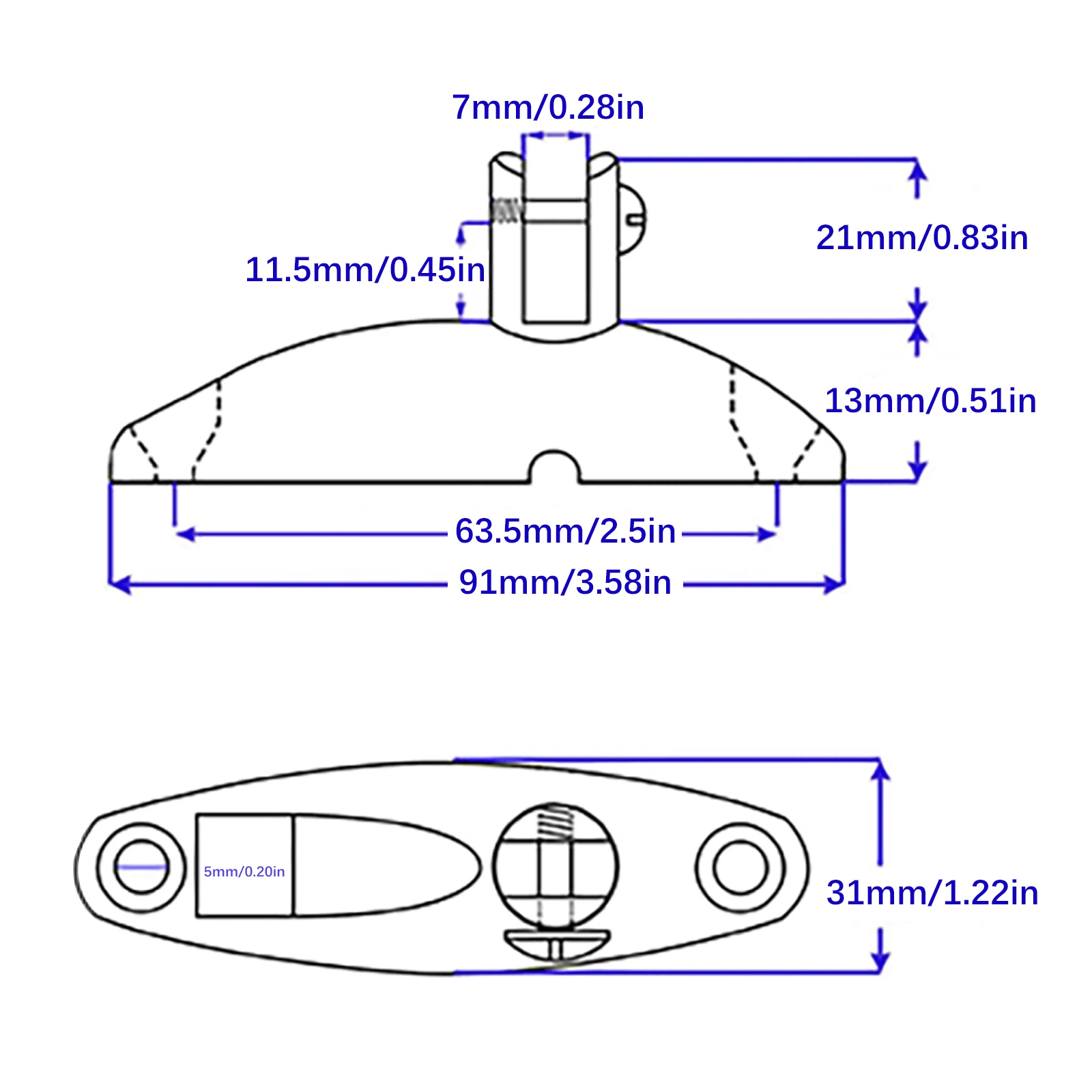 2pcs Bimini Top Swivel Hinges W/ 4 Screws 316 Stainless Steel 360° Adjustable  Deck Hinge for Boats Yachts Trailers Trucks