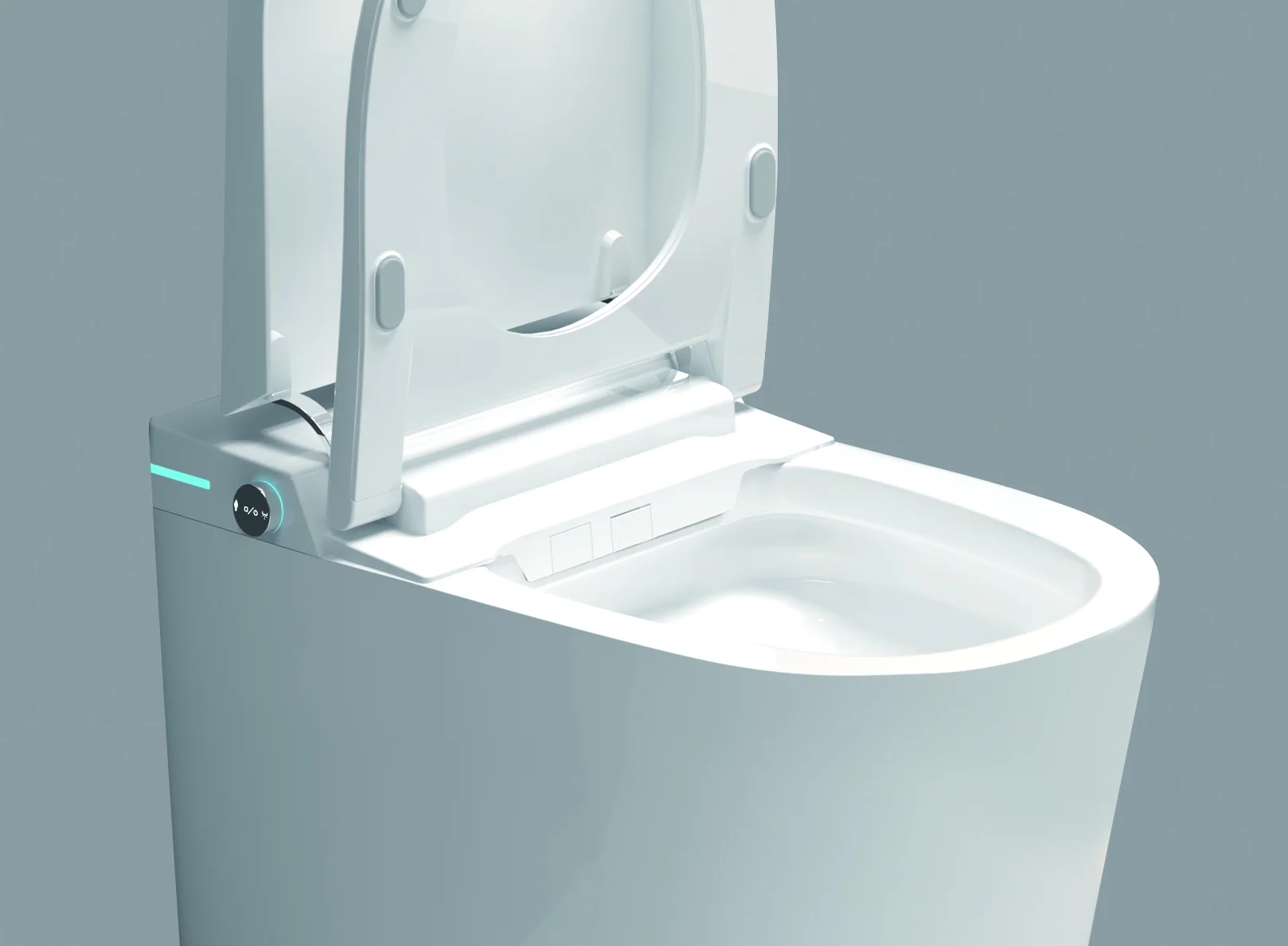 One Piece Smart Ceramic Toilet Automatic Self-Cleaning Wall Mounted Bidet with Remote Control YCS020 for Hotel Use