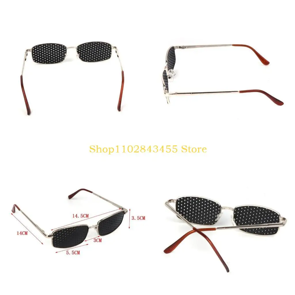 49MC Metal Pinhole Glasses Exercise Eyewear Eyesight Improvement for Vision Training