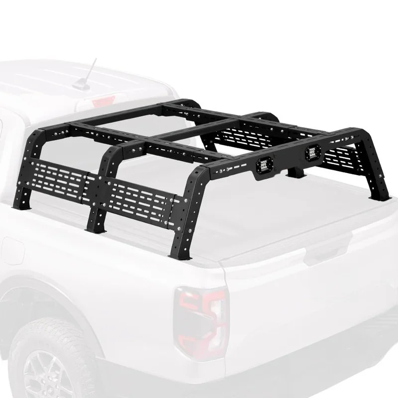 Hot Selling Universal Heavy Duty Steel Roof Bed Rack with Adjustable Ladder 50kg + 200kg Max Load for UTE Pickup