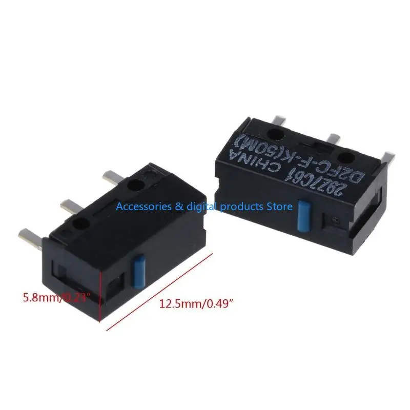 77JD 2/10Pcs Original Mouse Micro Switch Micro Button Blue Dot D2FC-F-K Switches
