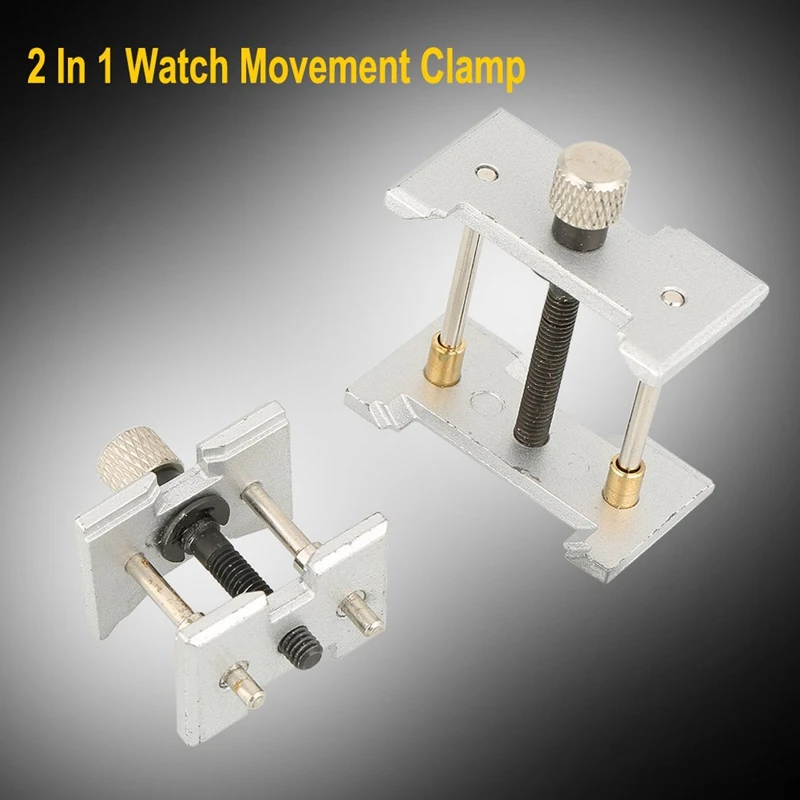 Watch Repair Kit, 2 In 1 Reversible Watches Wristwatch Case Fix Tool Movement Case Holder Vice Clamp