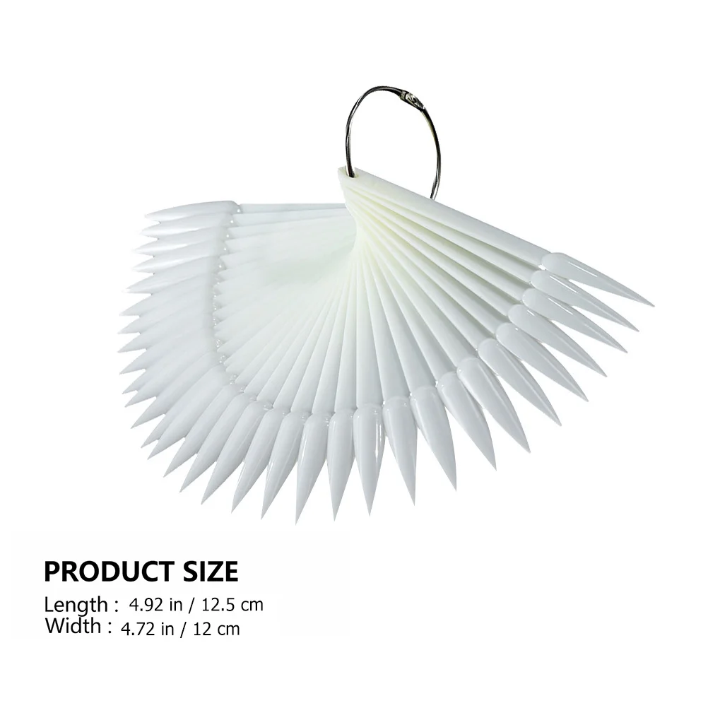 

2 set Fan-Shaped Color Cards Art Display Tips For Manicure Practice Tool Plastic Nail Tips Nail Color Display Board Manicure