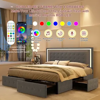 8 best sales Queensize-Bettgestelle mit Kopfteil - №3