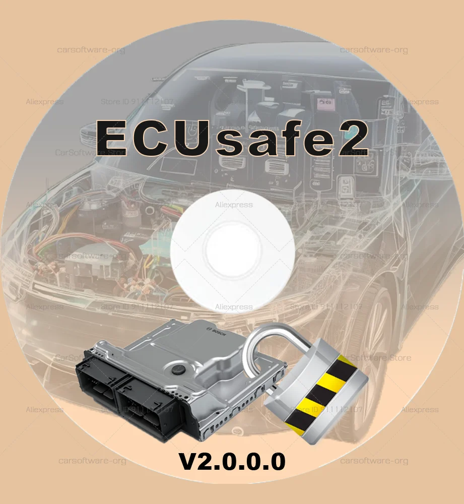 ECU-Safe 2.0 ECU ECM Car software for ecu programming Diagnostic tool Security System For Car CD DVD 32gb USB link