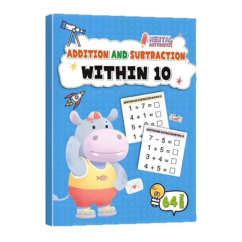 مجموعة كتب لتدريب الرياضيات مكونة من 4 كتب للأطفال 10-100 إضافة/طرح - مصنف الإعدادية لمرحلة ما قبل المدرسة إلى المدرسة الابتدائية