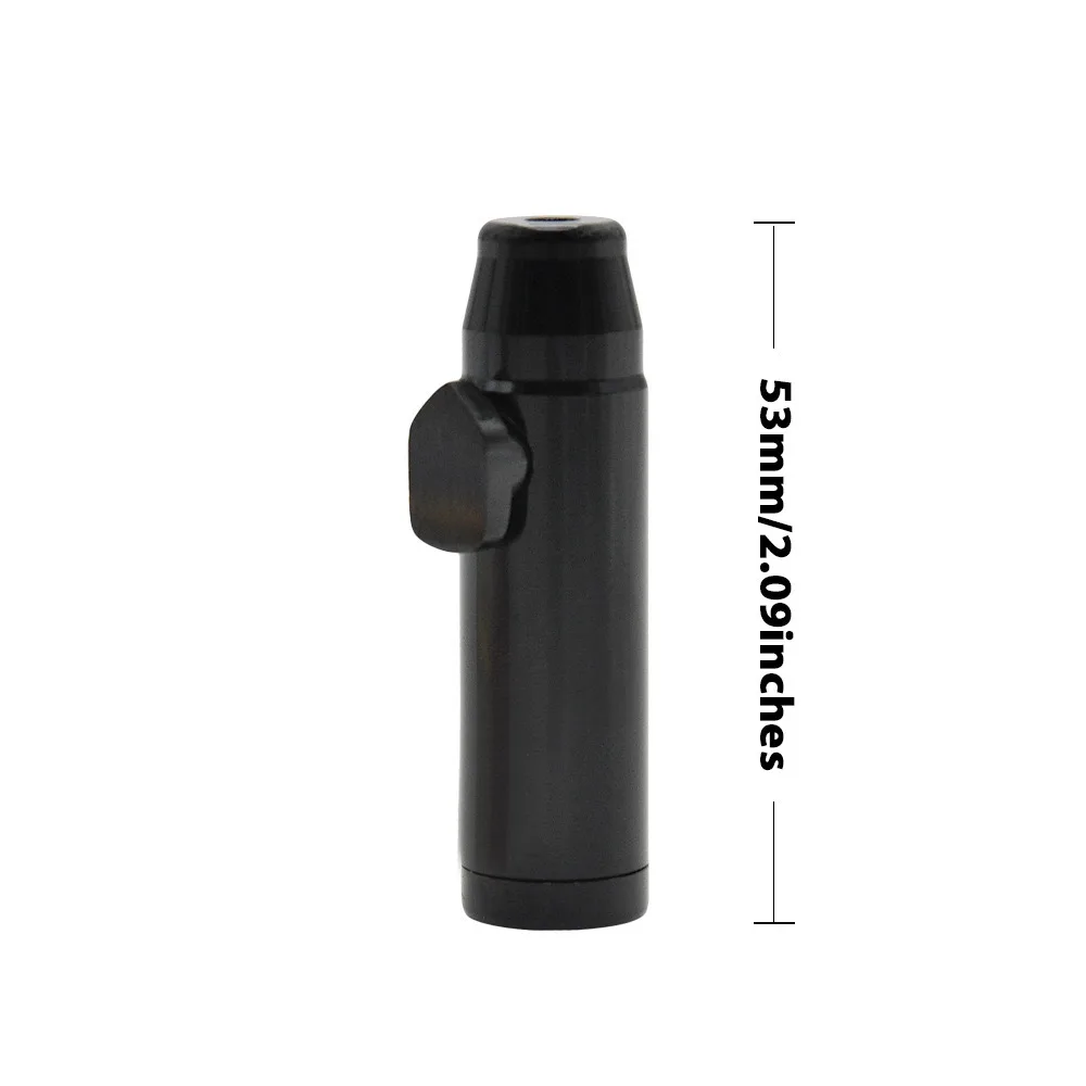 All-in-One Silver/Black Kit Metal Bullet Dispenser Aluminum Alloy Tube Portable Stash Jar Container With Cleaning Brush view 2