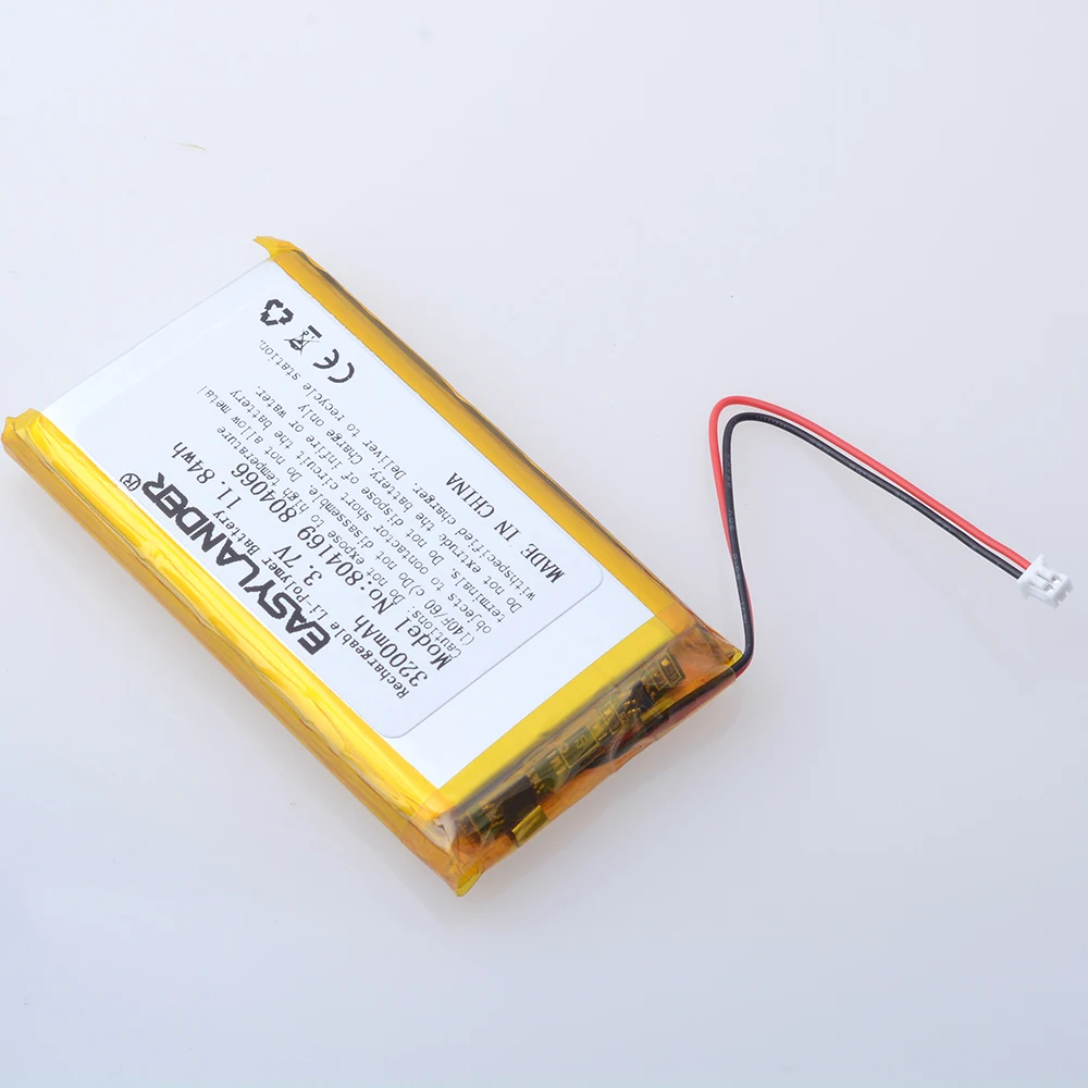 Batería de polímero de litio 3.7V 3000mAh 804169   Compatible con 804066   Batería de repuesto para máquina de juegos R36S de consola de código abierto