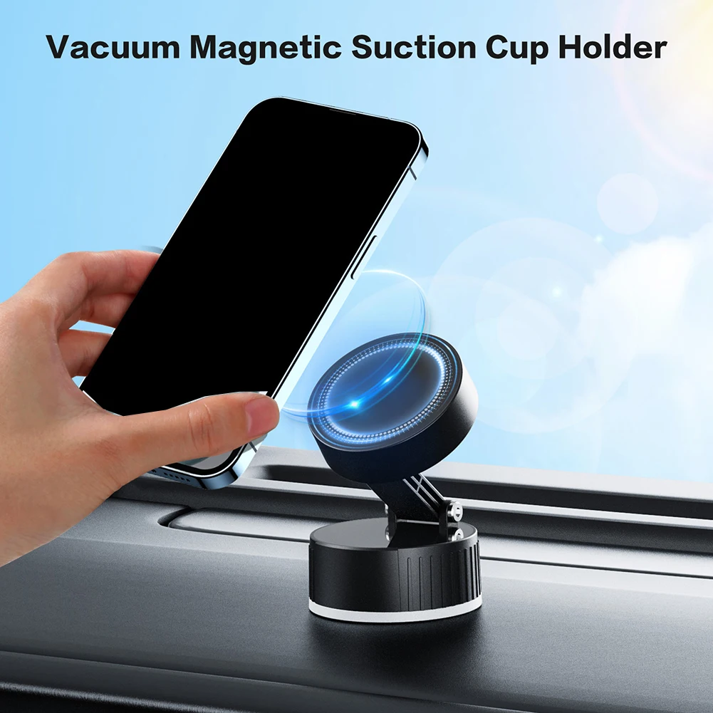 5W/7.5W/10W/15W Black Mobile Phone Stand Regular Stand Vacuum Sucker Phone Stand Magnetic Phone Holder Interior Accessories