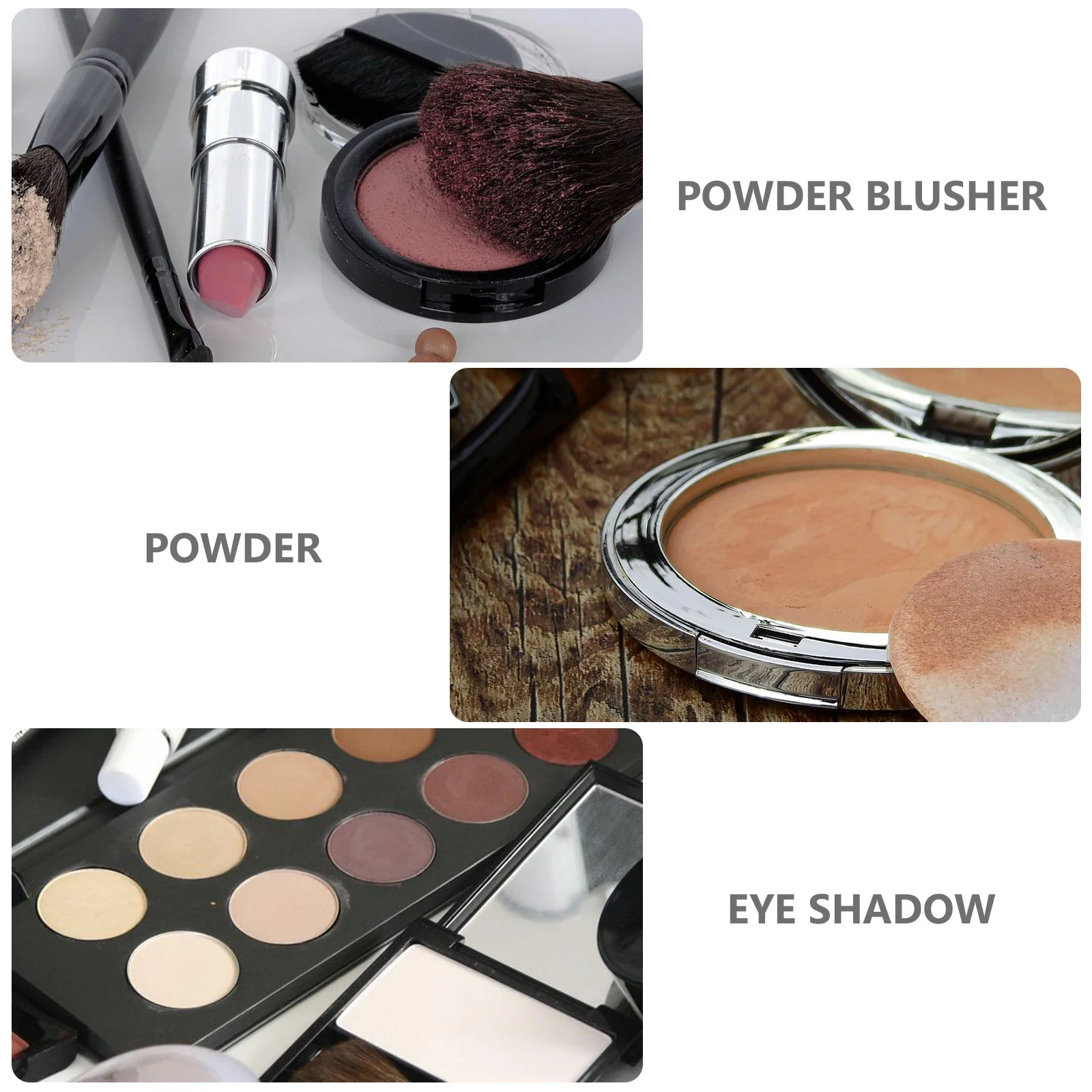 

1 set 1 Set Powder Puff Storage Holder Multi Grid Rack Acrylic Makeup Organiser Transparent Display Stand For Eyeshadow