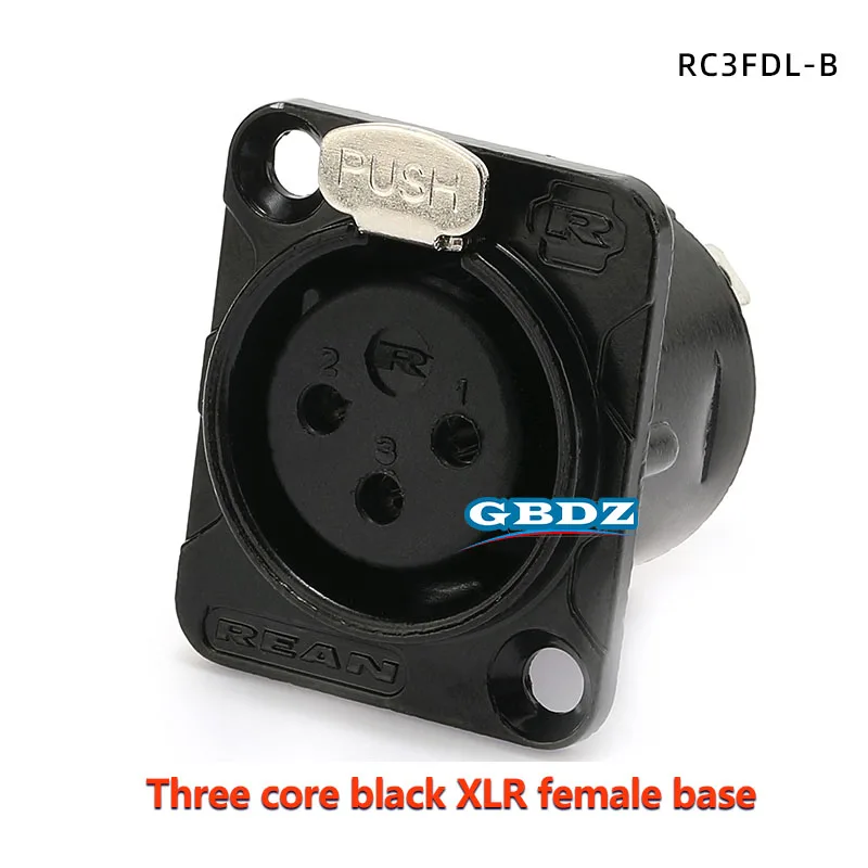 XLR 3-Pin Male & Female Panel Mount Audio Connectors - Copper Contact Metal Socket for Microphone/Pro Audio Black/Silver