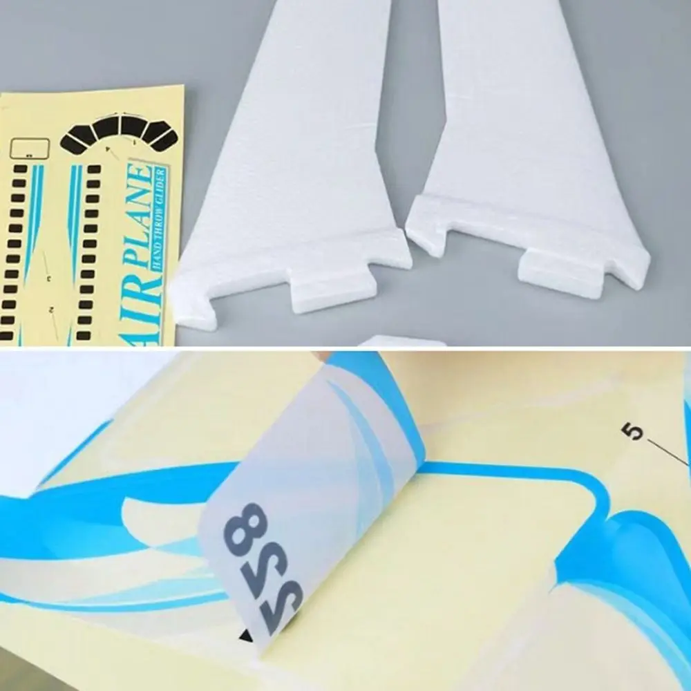 New 49*45cm Foam Glider Airplane Large 2 Colors Hand Throwing Planes Flight Model Outdoor Hand Throwing Toys