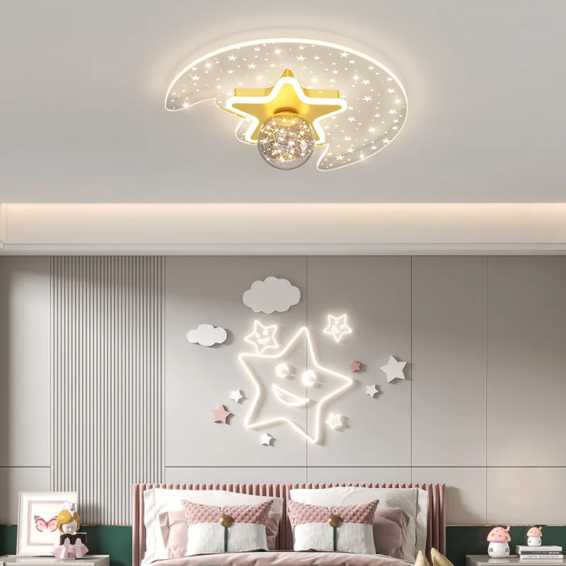 Children Room Modern Ceiling Light Kids Room Light Ceiling Star Room Lights For Bedroom Cute Girls Boys Baby Bedroom Light