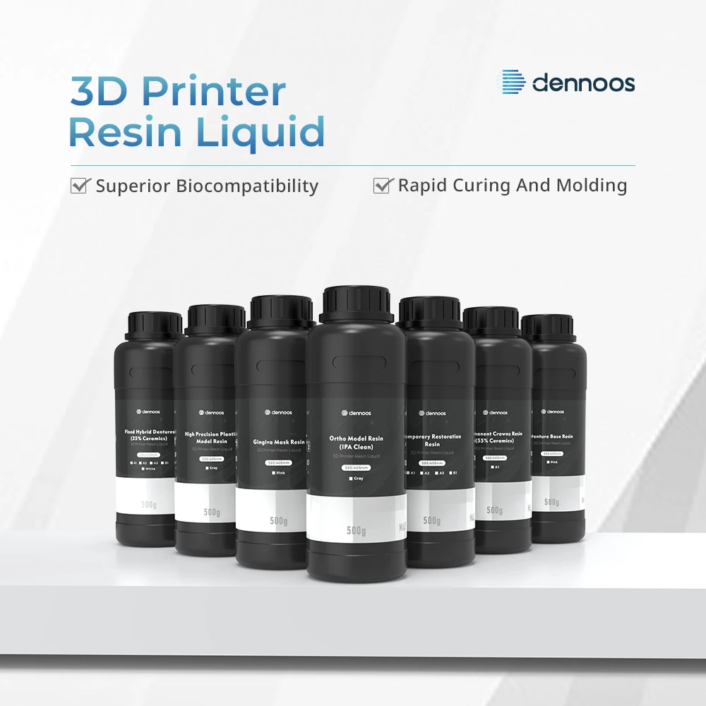 Dentaler 3D-Drucker, Harzflüssigkeit, hochpräzise, 385/405 nm, lichtempfindlicher 3D-Drucker für Modell/Gingiva-Maske/türnäre Restaurierung – Detail 7
