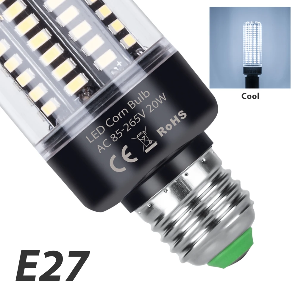 E27 220V LED-lamp 110V E14 Maïslamp B22 3,5W 5W 7W 9W 12W 15W 20W Voor Thuis Woonkamer Kroonluchters Slaapkamer 240V Koud/Warm