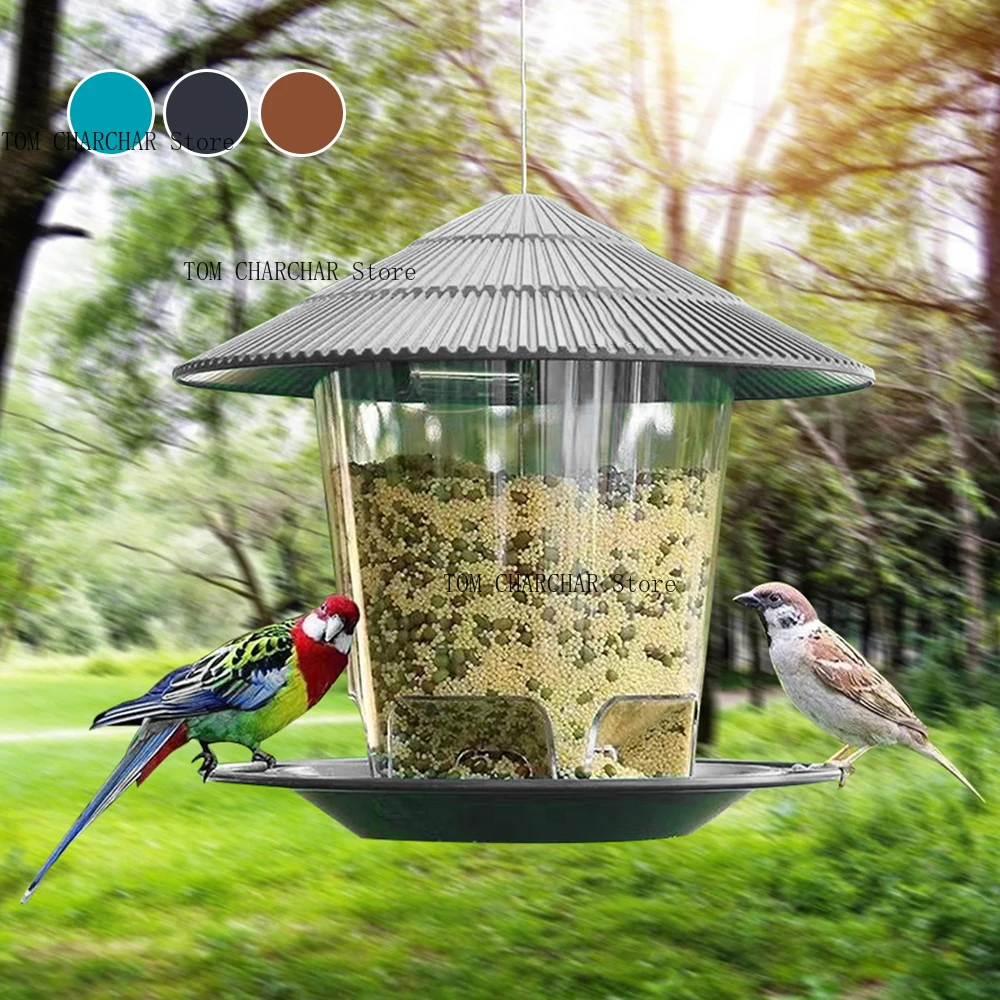 Mangeoire pour oiseaux, outil d'alimentation automatique des pieds, mangeoire pour oiseaux en plein air, écrou suspendu, support distributeur à trous multiples, récipient alimentaire