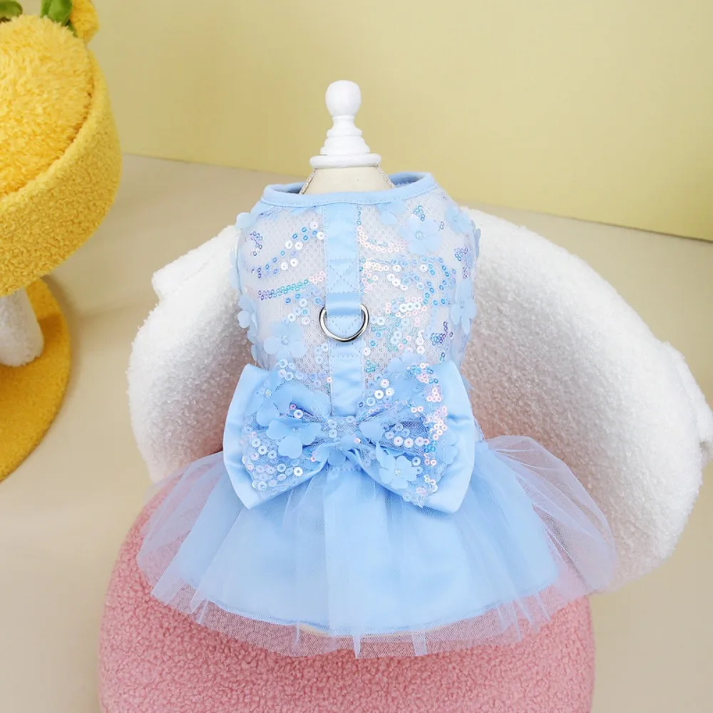 

Pet Chest Strap Sweet Summer Pet Princess Skirt Cute Breathable Pet Clothes Soft Thin Design Dog Dress Autumn