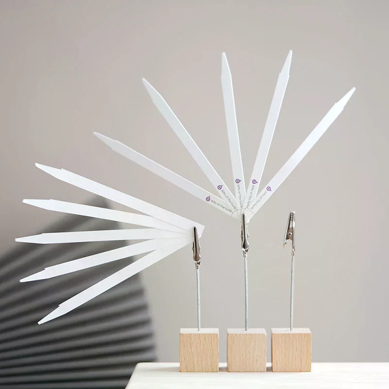 

Портативный деревянный держатель для карточек, зажимы для парфюмерии, тестер эфирных масел, бумажная полоска, бумага для ароматерапии, настольный держатель