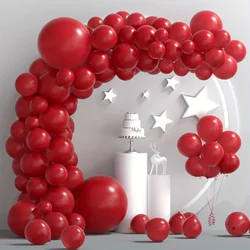 109pcs red balloon set 5/10/12/18 inches red balloons and red balloon ribbon