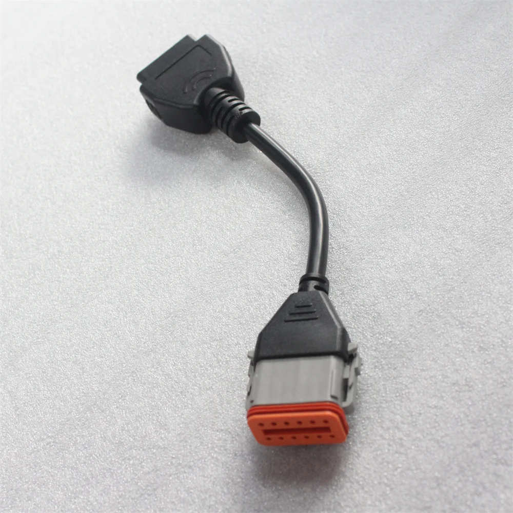 Acheheng Cables for 12pin to OBDII OBD2 16pin for Komatsu inline 6 diagnostic connect Cable wire line cable