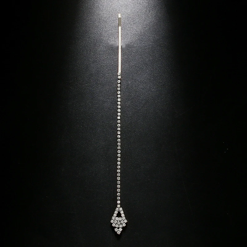 Geometrische Zirkon-Stirnkette für Frauen Indischer Hochzeitsschmuck Strass-Stirnband Haaraccessoires Haarkette – Detail 4