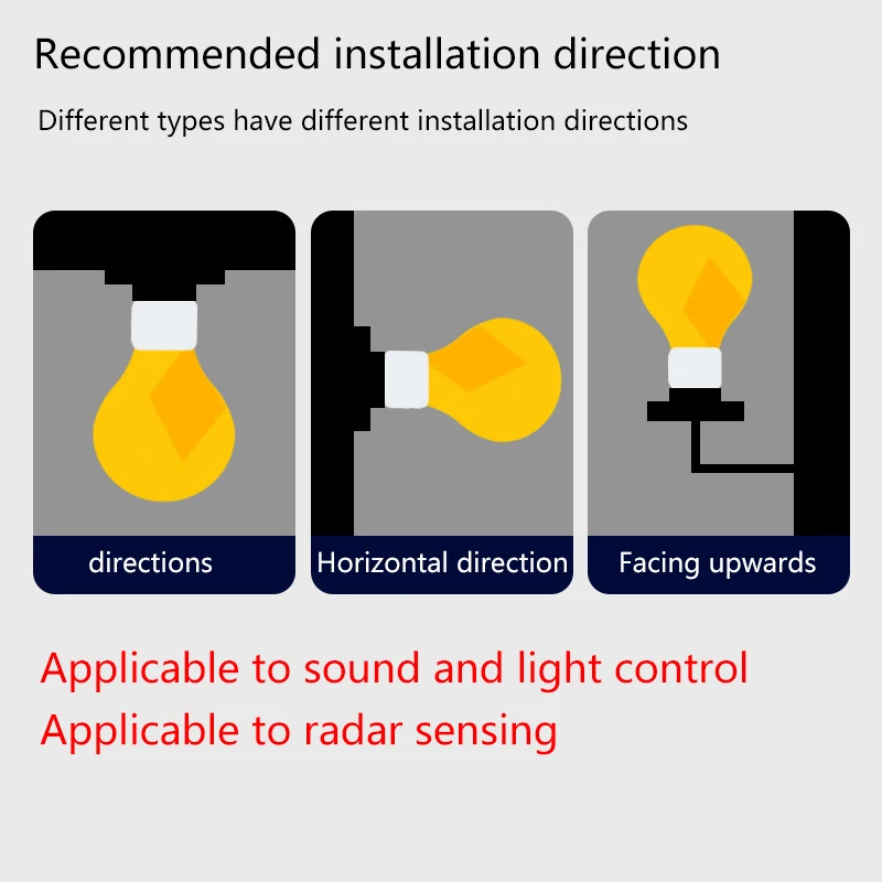 لمبة استشعار رادار جسم الإنسان للتحكم في الصوت والضوء، وممر داخلي منزلي، وممر ومصباح مستشعر الطابق السفلي