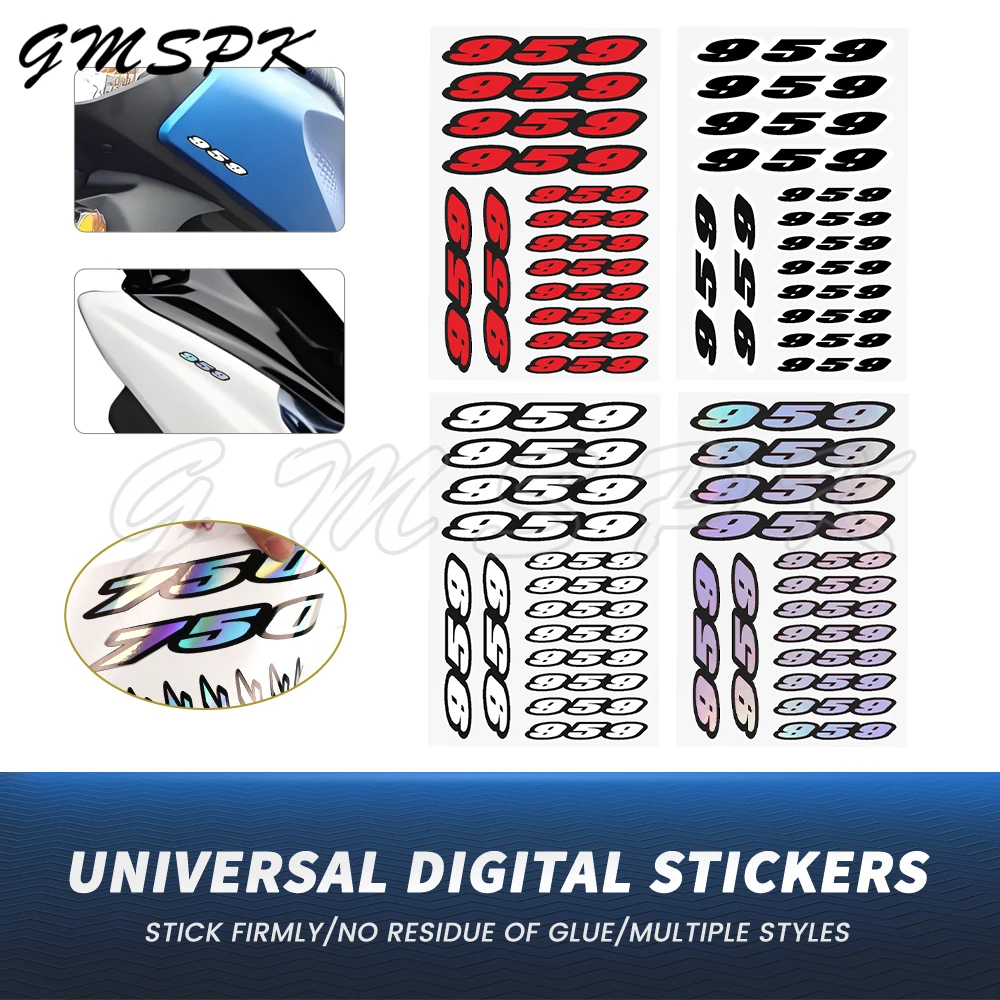 ∞AiLino(*≧∀≦*)様 959 Arabic Numeral Motorcycle Number Sticker Fairing Windshield