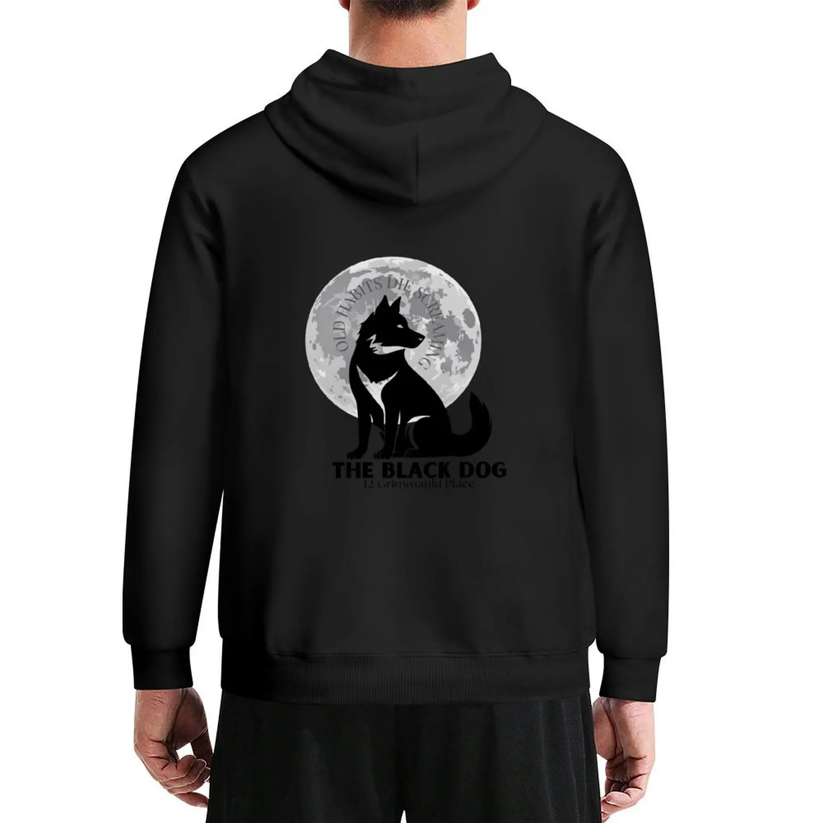 

The Black Dog Hoodie korean clothes men clothing men's clothes autumn new products anime hoodie