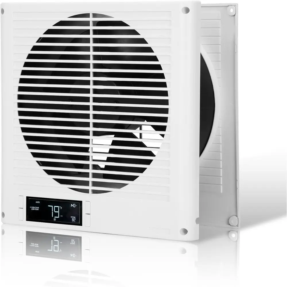 

8 Wall-Mounted 305cm Air Circulator with Room-to-Room Transfer, Reversible Airflow, Timer, Ideal for Home, Office, Closets, and
