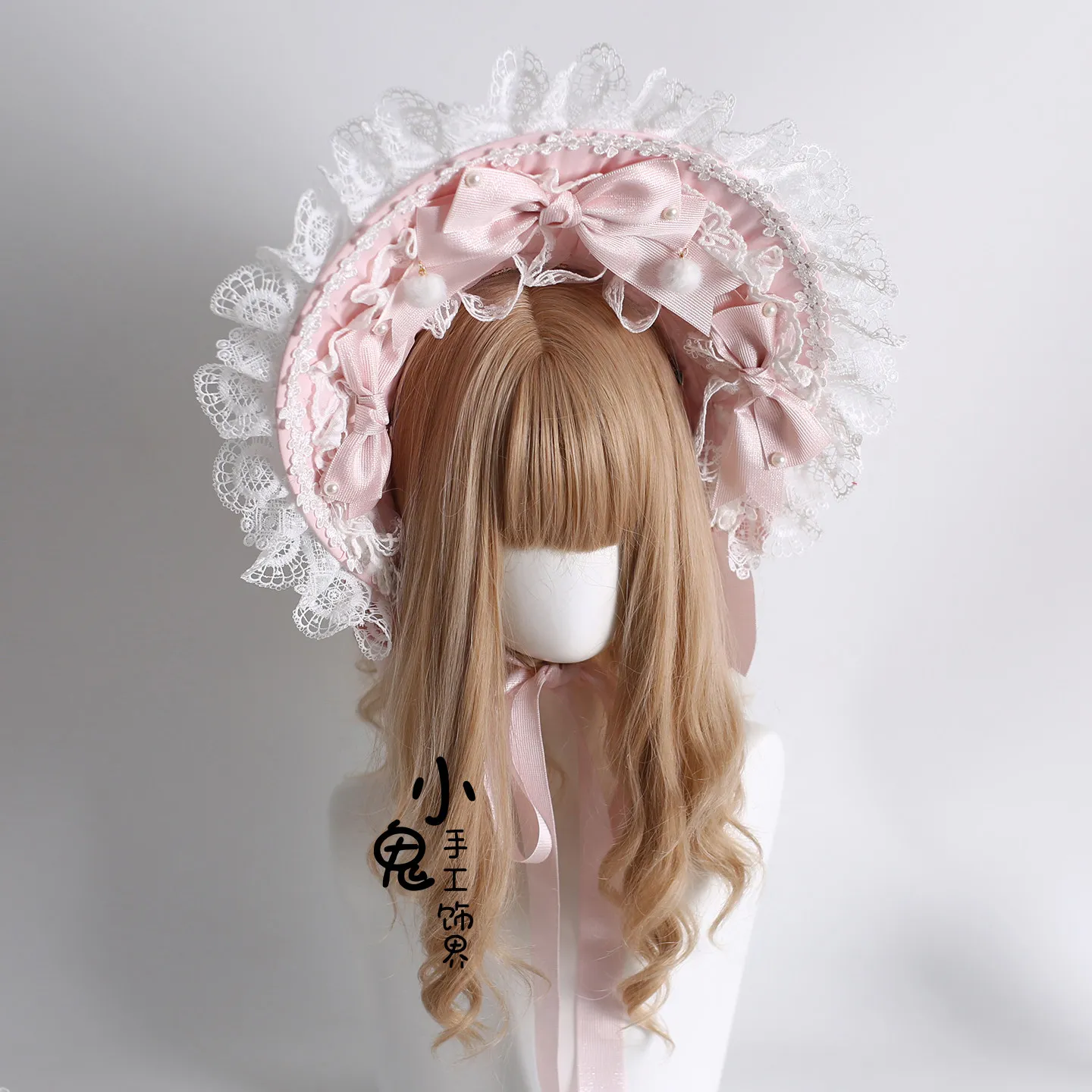 الأصلي اليدوية لوليتا الحلو BNT هيرباند إكسسوارات الشعر للنساء لطيف القوس الدانتيل زهرة الزفاف BNT KC الأكمام اليد 2025