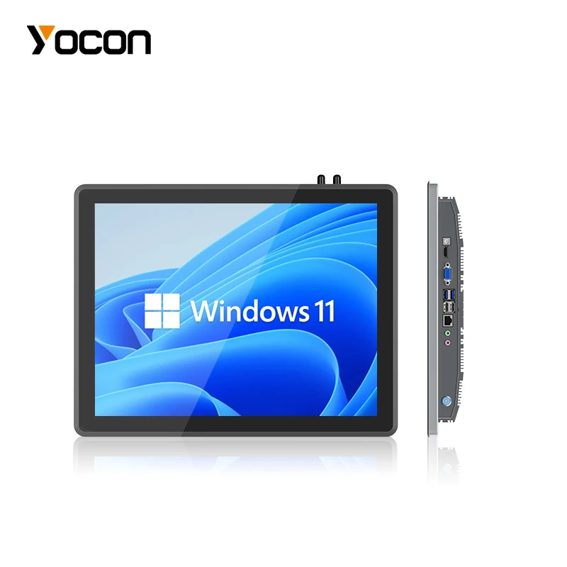 Embedded 15 Inch Industrial Panel PC With Touch Panel Monitor All-In-One Touch PC Fully Enclosed Aluminum Without Fan