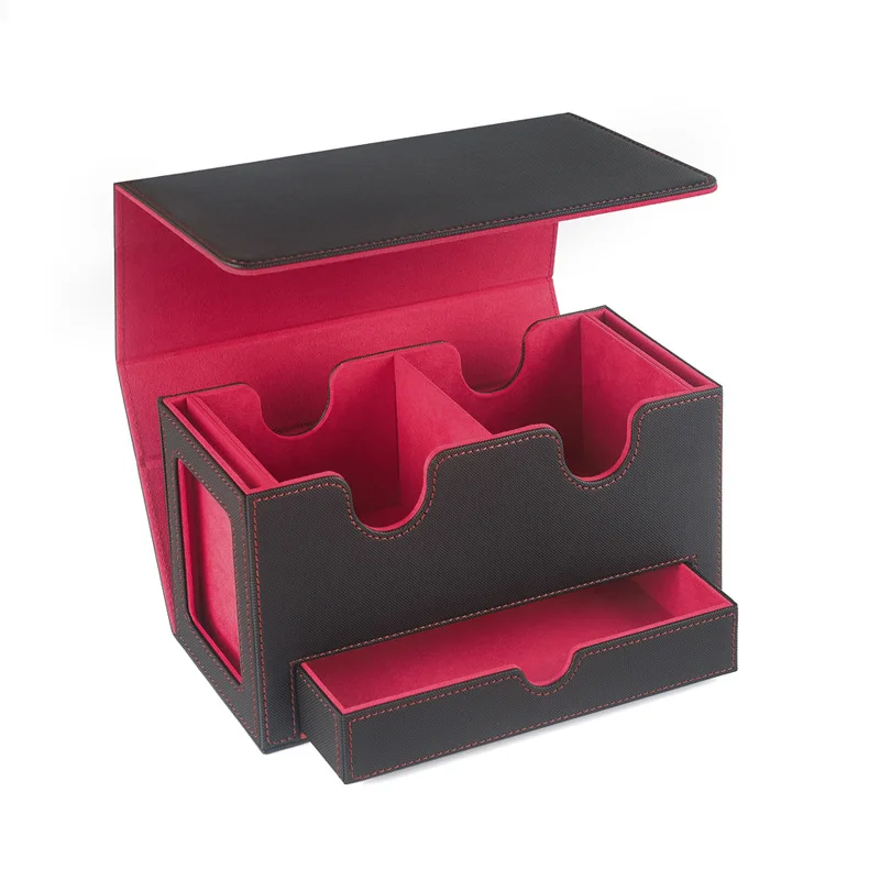 [صندوق تخزين سطح المكتب لبطاقات TCG - حافظة ألعاب ثلاثية الأكمام مع إغلاق مغناطيسي، تناسب أكثر من 100 بطاقة. #4