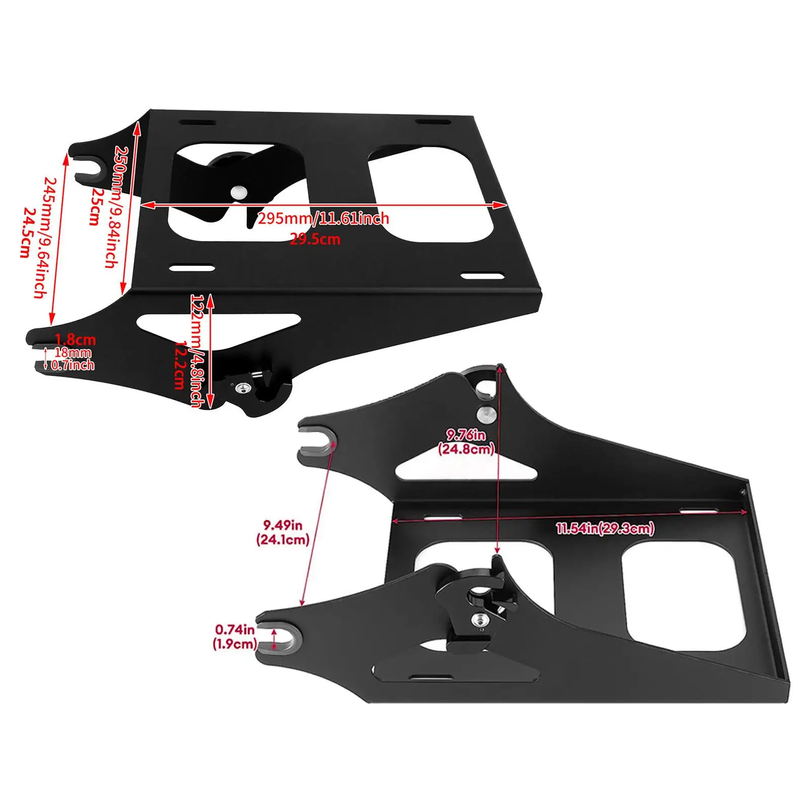 

Motorcycle Rear Luggage Rack Cargo Shelf Steel Frame Holder for Sport Road Street with Ample Space and Easy Install