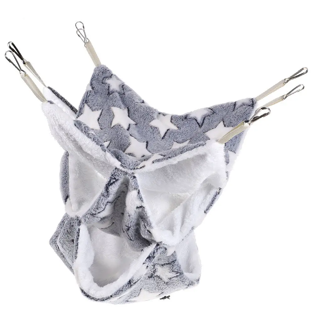 Hanging Hamster Hammock Bed for Small Pets Cage Use Comfortable Breathable Wear-Resistant Nest Sleeping Bag for Chinchilla Rat