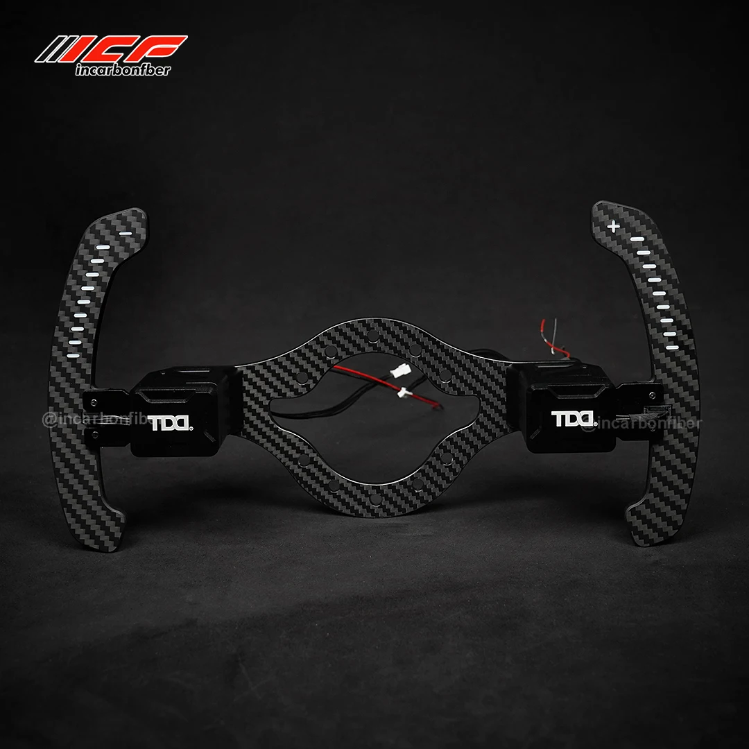 ICF LED Carbon Fibre Magnetic Paddle Shifter  Quick Release Steering Wheel Carbon Fibre Paddle For Universal Racing