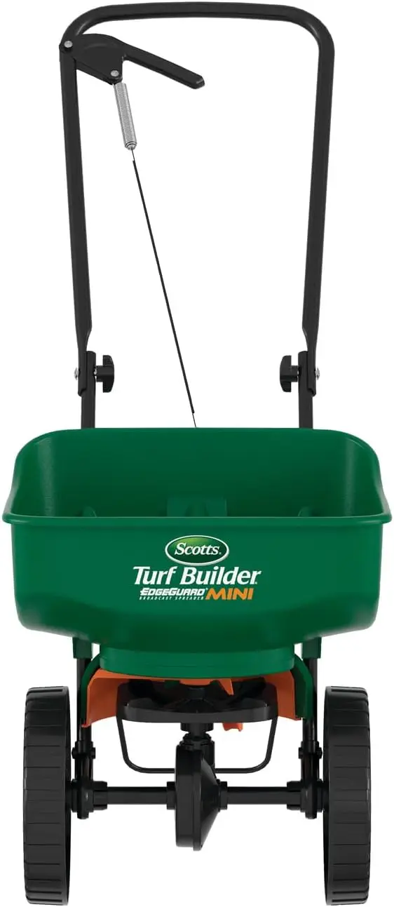 Turf Builder EdgeGuard Mini Broadcast Spreader for Seed,Fertilizer,Salt,Ice Melt, Holds up to 5,000 sq.ft. Product