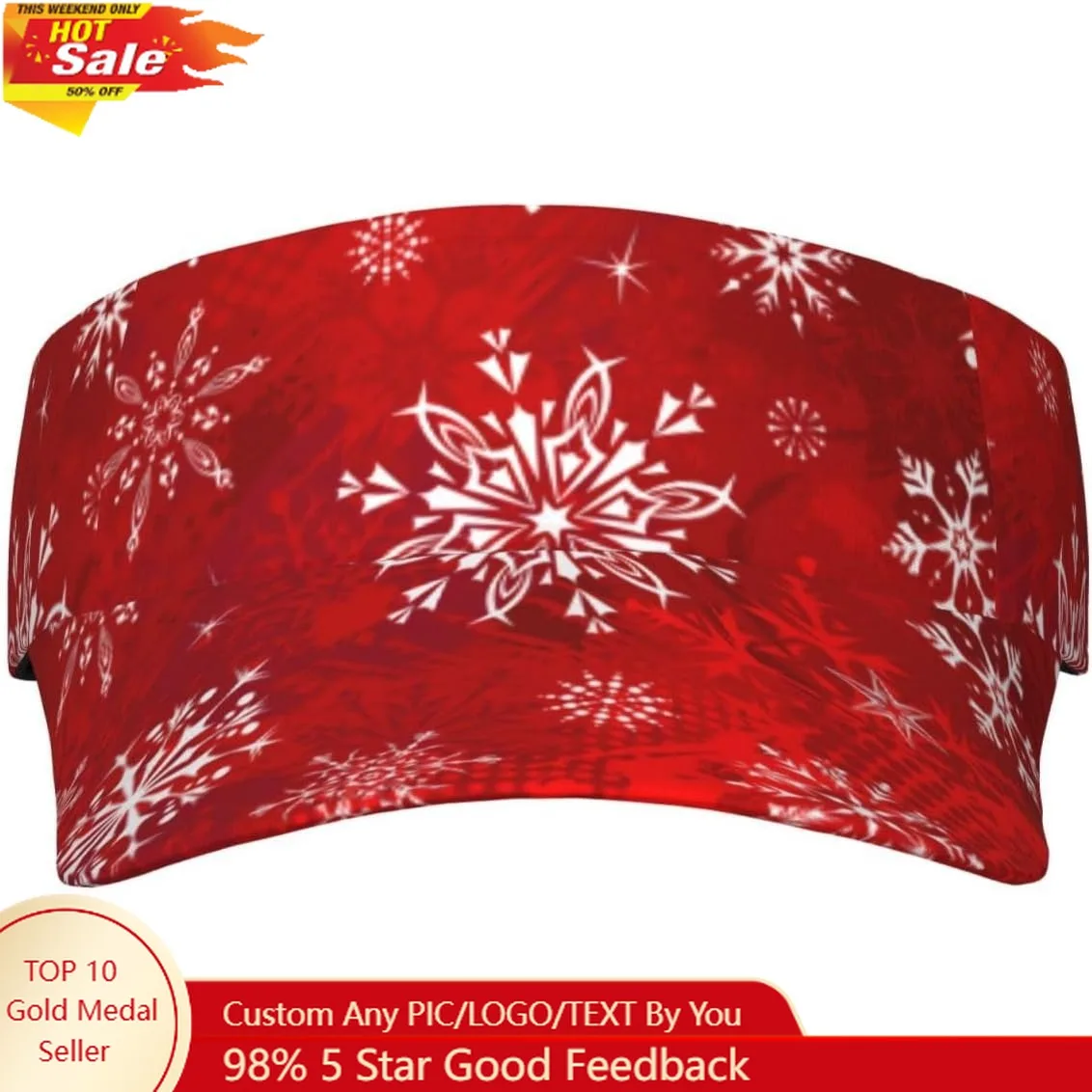 

Funny Christmas Snowflake Red Plaid Hats Men Women Xmas Holiday Sun Visors Sports Sun Protection Caps &Hats