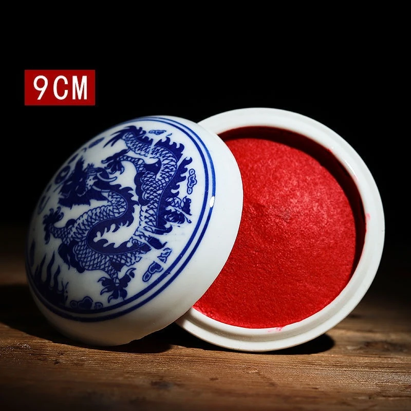 1 unidad de tinta de cinabrio rojo brillante para caligrafía, pintura china, sellos y grabado, pasta de tinta para estampado suave