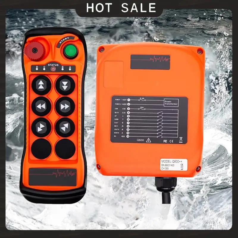 

24-часовая доставка ACDC110-460V Промышленный блок дистанционного управления Q600 для кранов Бесконечный регулируемый код Большой прибор управления