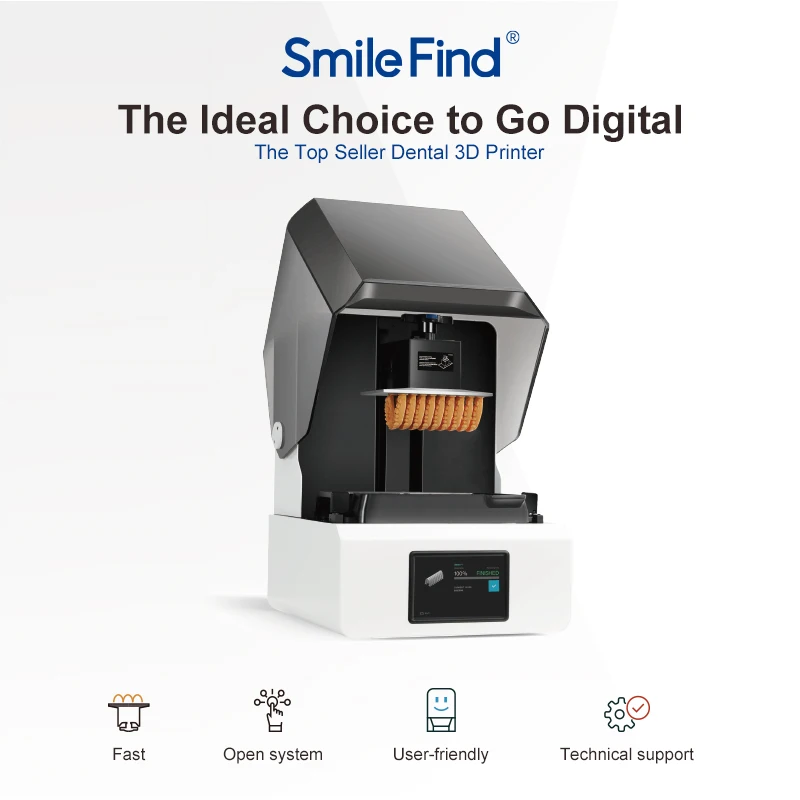 Smile Find Laboratory Lcd Dlp 8k Creality 14k Lcd High-Accuracy Crown Mold Fast Print 3d Machine 405nm Resin Dental