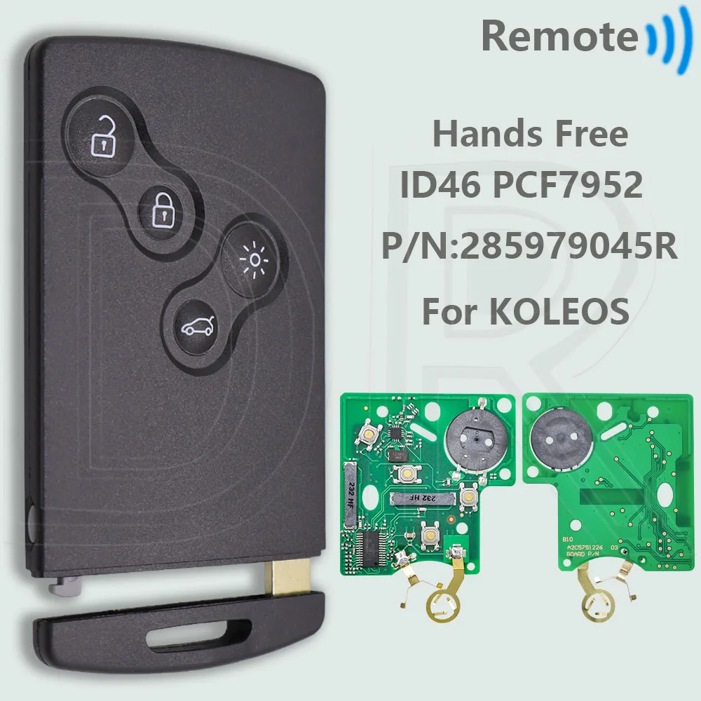DR Half Smart/Handsfree ID46 4A PCF7953M Slimme Auto Afstandsbediening Sleutel Voor Renault Megane Laguna Grand Scenic fluence Clio IV Captur - afbeelding 1