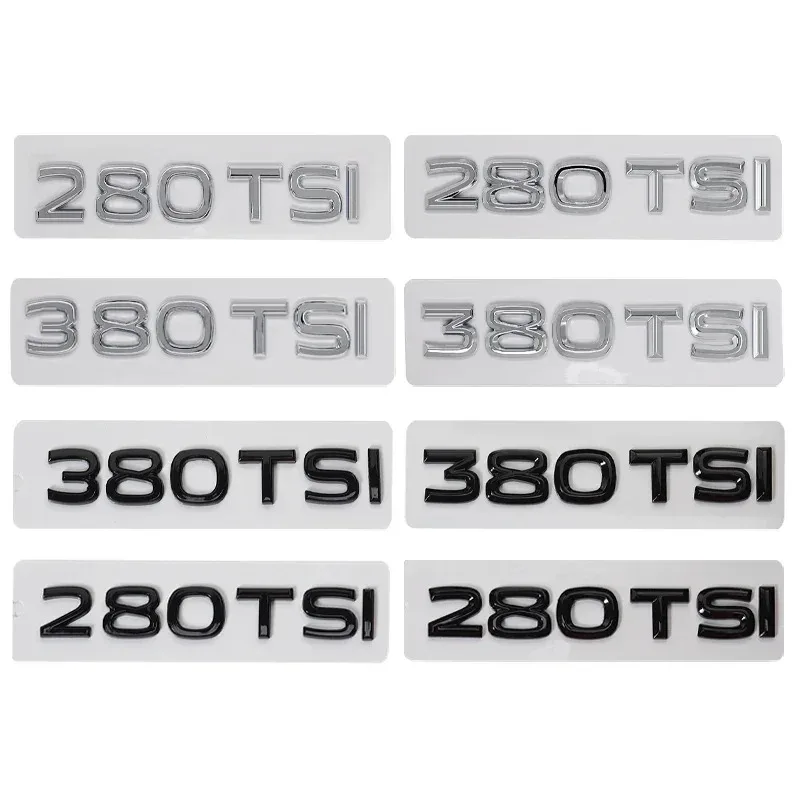 

3D ABS 280TSI 380TSI Car Body Side Emblem Auto Rear Trunk Badge Sticker For VW Golf Passat Jetta Tiguan Polo Vento Lavida MK4