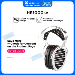 HIFIMAN HE1000se Full-Size Over-Ear Open-Back Planar Magnetic Audiophile Headphone with Stealth Magnets for Home&Studio