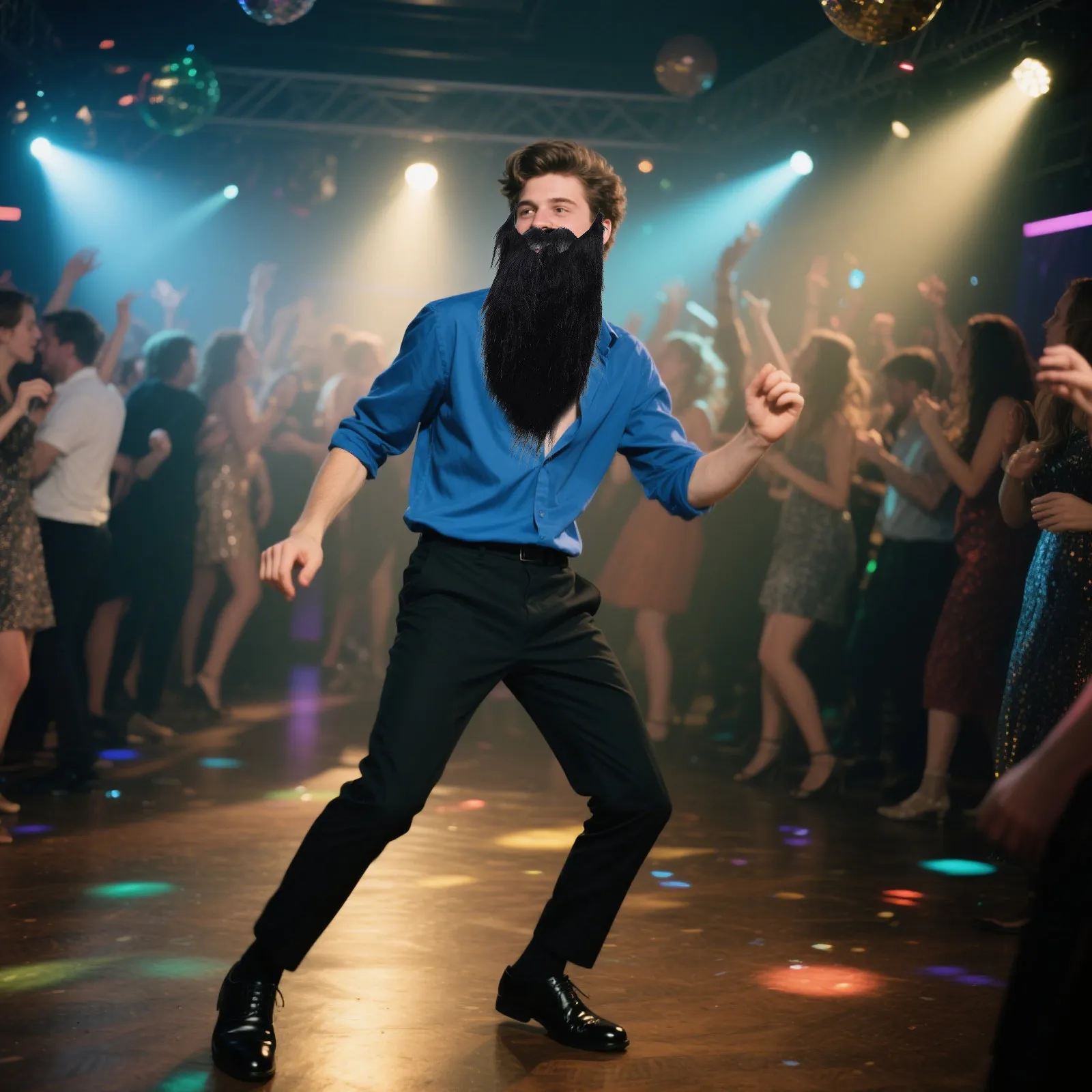 เครื่องแต่งกายคอสเพลย์หนวดเคราสีขาวเหมือนจริง 3 ชิ้น สำหรับผู้ชาย อุปกรณ์งานปาร์ตี้ฮาโลวีน หนวดเคราผู้สูงอายุ ชุดคอสเพลย์หนวดเคราตลก